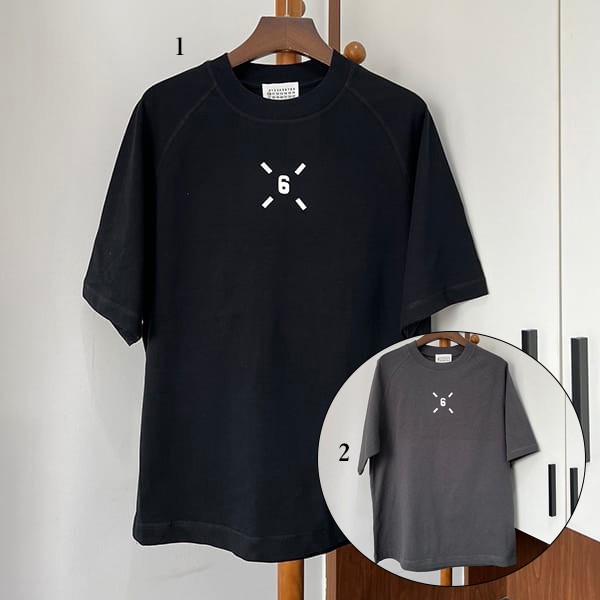 入手困難メゾンマルジェラ ナンバリングロゴマコ Tシャツ パチモン 2色 Mac77589